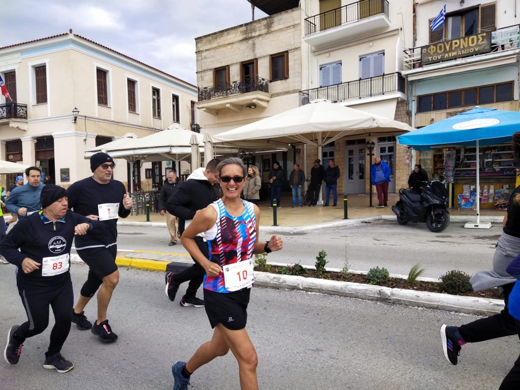 Rowena at the 2023 Kappodistrias run